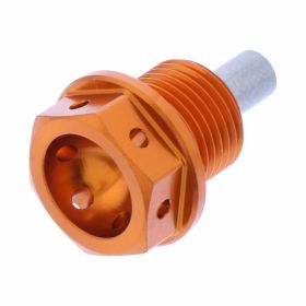 Tappo scarico olio racing JMP magnetico M14X1,25 12mm arancione