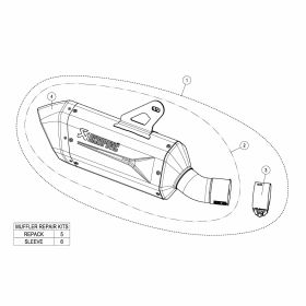 Marmitta Slip-On AKRAPOVIC in titanio per BMW R 1300 R/RS