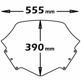 ISOTTA dunkel getöntes Windschild 390x555mm für YAMAHA Majesty