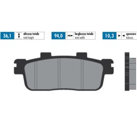POLINI ORIGINAL brake pads pair 36.1x94x10.3 mm