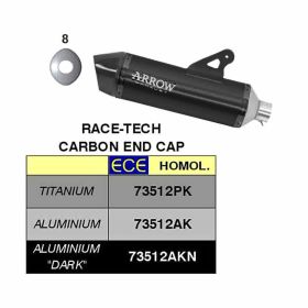 ARROW Race Tech Slip-On Auspuff Dunkel Aluminium und Anschluss für BMW C 650 Sport