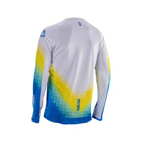 Maillot motocross LEATT Moto 4.5 Lite Pixel bleu blanc filet élastique