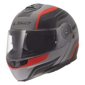 Modular helmet LS2 FF908 STROBE II MONZA black grey red