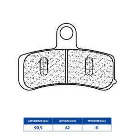 Jeu de plaquettes de frein avant CL BRAKES 1212A3+ en composé fritté pour HARLEY DAVIDSON
