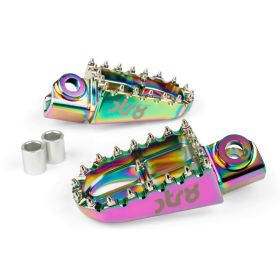 STR8 MX EVO CNC Fußrasten Neochrom RIEJU MRT