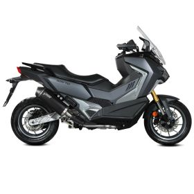 MIVV OVAL Noir Silencieux Slip-On avec Embout en Carbone pour SYM ADX TG 400