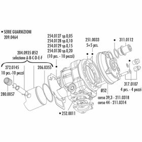 POLINI Thermogruppen D.52 Hub 44 93.44cc Stift 13 Aluminiumzylinder