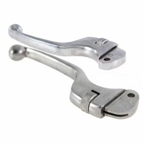 SIP Sporty Clutch/Brake Lever Kit in Silver Aluminum 2 Pieces Adaptable