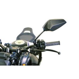 Specchietto manubrio FAR destro nero con kit montaggio per Mv Agusta lxp