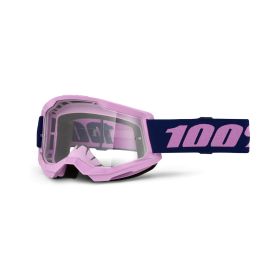 Masque de motocross 100% STRATA 2 Violet Lentille claire