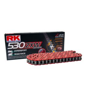 Kit trasmissione RK catena XW aperta rosso 114 maglie 530 corona 39 pignone silenziato 18