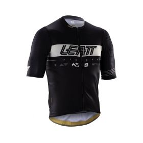 Maglia MTB LEATT Endurance 6.0 racing nero racing vestibilità aderente UPF 50
