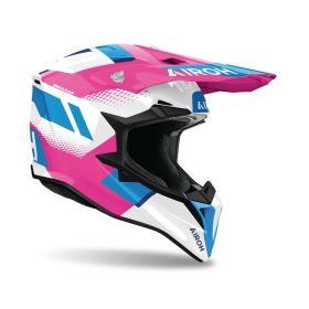 AIROH WRAAAP VISION Glänzender Pink Cross-Helm