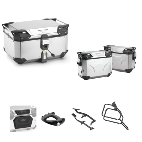 GIVI EVO SMART Top Case Luggage Aluminum Gray 58/37L for SUZUKI