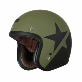 Casco Jet ORIGINE PRIMO STAR verde militare/nero opaco