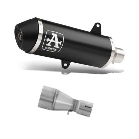 ARROW Urban Slip-On Auspuff Aluminium dunkler Carby Deckel Sammler Piaggio Beverly 300 hpe