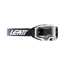 Masque cross LEATT Velocity 5.5 blanc noir lentille fumée 58%