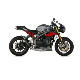 MIVV GP Black Slip-on Muffler approved for TRIUMPH Speed Triple 1050 R/S/RS