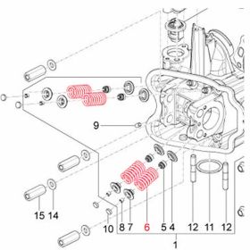 PIAGGIO 878860 Valve Spring for Beverly/MP3/X10 350