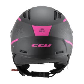 Jethelm CGM 116X AIR CITY schwarz fucsia fluo undurchsichtig
