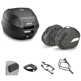 Kit GIVI bauletto E300NT2B borsa WL900B nero fumè 30/25L per YAMAHA