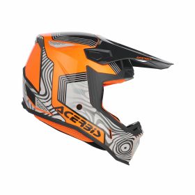 Casco cross ACERBIS Whoops Graphic grigio/arancio