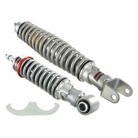 Kit ammortizzatore CARBONE Sport anteriore e posteriore 195/345 mm argento