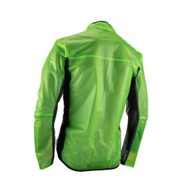 LEATT Racevover MTB Regenjacke Limettengrün Wasserdicht Transparent