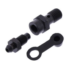 Single M10x1.25 STAHLFLEX banjo bolt with bleed connector
