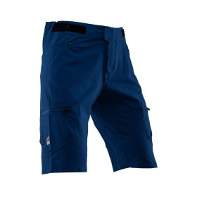 Pantaloncini MTB LEATT Enduro 2.0 blu elasticizzati 4 direzioni con tasche cargo