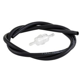 Tuyau de carburant noir P2R D.5x8mm avec filtre 1 mètre