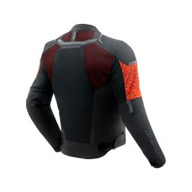 REBELHORN JAX Men's Motorcycle Jacket Black/Red