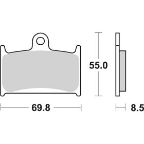 Jeu de plaquettes de frein SBS Formule frittée 624RST