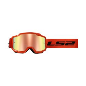 Masque de motocross LS2 CHARGER Orange H-V Lentille Iridium