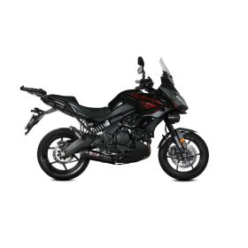 MIVV Schwarzes Oval Komplettauspuff mit Carbon-Endkappe für KAWASAKI Versys 650
