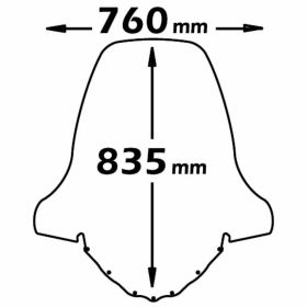 ISOTTA Hochwindschild 835x760mm für YAMAHA Majesty