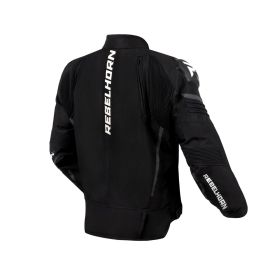 REBELHORN VANDAL Men's Motorcycle Jacket Black/White