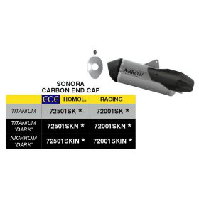 ARROW Racing Slip-On Auspuff Sonora Schwarz Nichrom Carbon Cap KTM 1390 SuperAdventure S/R