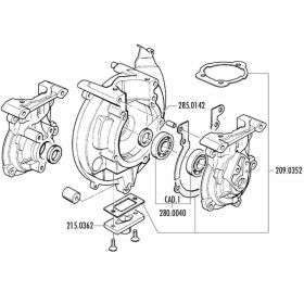 Carter motore POLINI diametro imbocco 50mm Piaggio Si avviamento elettrico