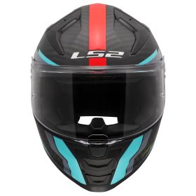 Casques Integraux LS2 FF811 VECTOR II CARBON Grid Rouge Cyan Opaque