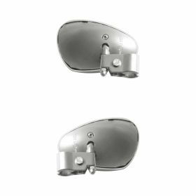 FAR 8120/8121 Chrome Universal Shield Edge Mirror Pair