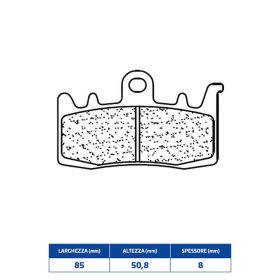 Plaquettes de frein avant CL BRAKES 1232A3+ paire en composé fritté pour motos de route