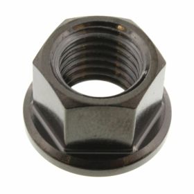 V4A JMP Schwarze Edelstahl Kronenbefestigungsmuttern M12x1,5