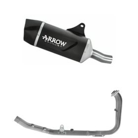 Marmitta Slip-on Arrow Indy Race EVO titanio fondello carby e collettore CF Moto 450 MT