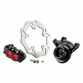 SIP Bremskit Schwarz/Rot Vorderbremsscheibe für PIAGGIO PX/GRIMECA Classic-NT