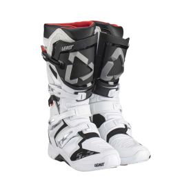 Stivali moto LEATT Moto 5.5 FlexLock bianco nero chiusura SideLock