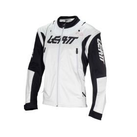 LEATT Moto 4.5 Lite Summer jacket Forge white black waterproof