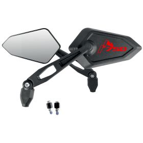 Pair de miroirs noirs de rue avec logo rouge HONDA XL 750 TRANSALP