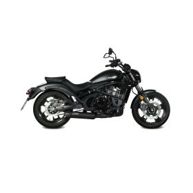 MIVV Hr-1 Komplettschalldämpfer Schwarz mit Carbon-Endkappe für KAWASAKI Vulcan S
