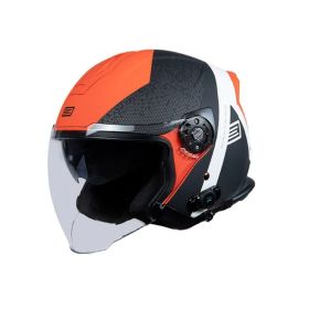 Casco Jet ORIGINE PALIO 2.0 BT HYPER rosso fluo/nero opaco